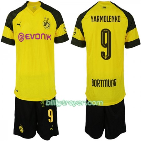 Billige Fotballdrakter Borussia Dortmund YARMOLENKO 9 Barn Hjemmedraktsett 2018/19 Kortermet